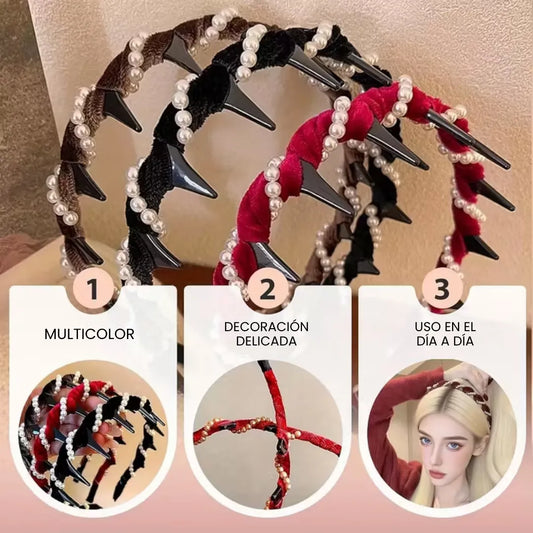 PearLift™ Diadema Vintage de Perlas (set de 3 unidades)