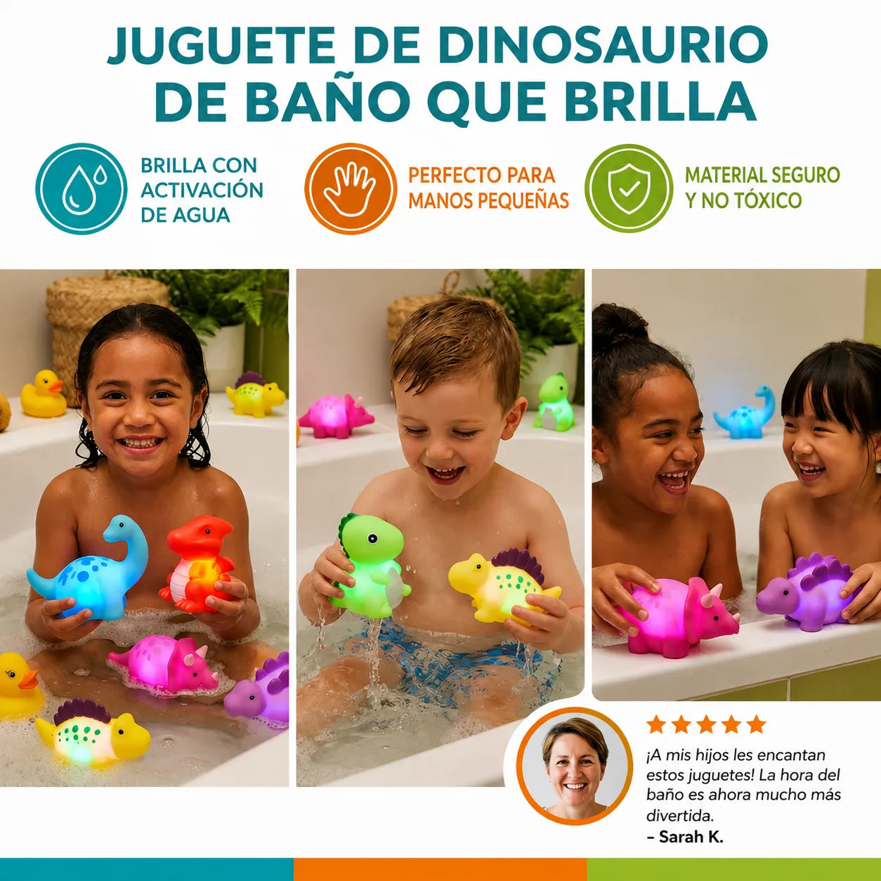 DinoGlow™ Juguetes Luminosos de Dinosaurio (Set x6 - Oferta Paga 2 Lleva 4) 🦕✨