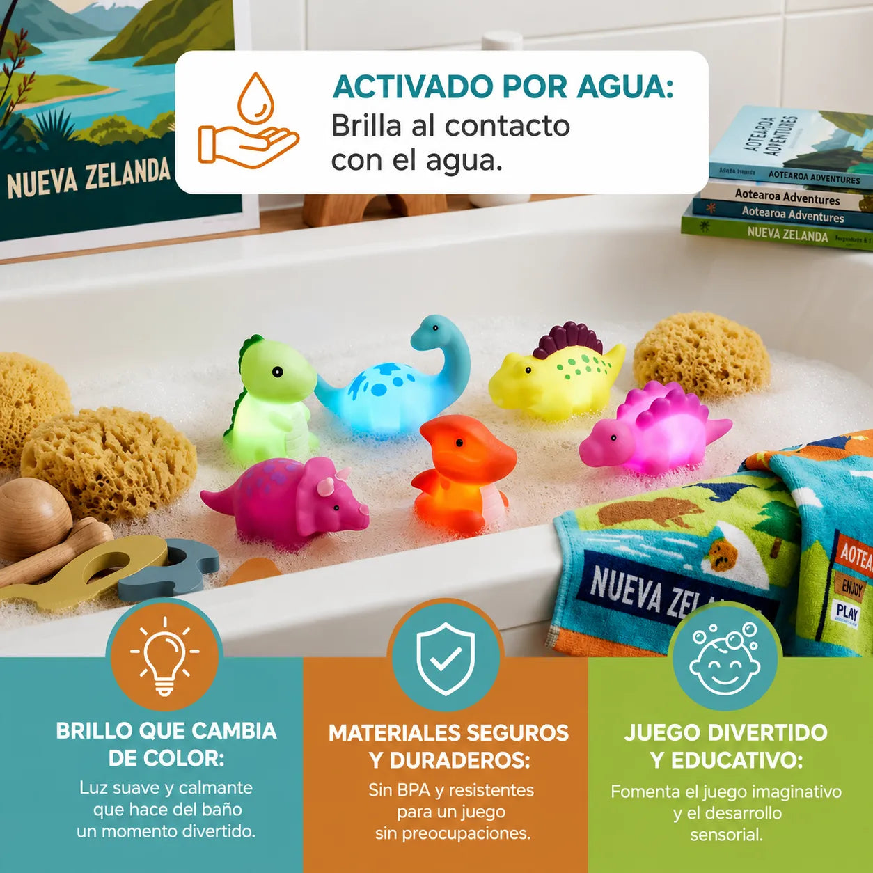 DinoGlow™ Juguetes Luminosos de Dinosaurio (Set x6 - Oferta Paga 2 Lleva 4) 🦕✨