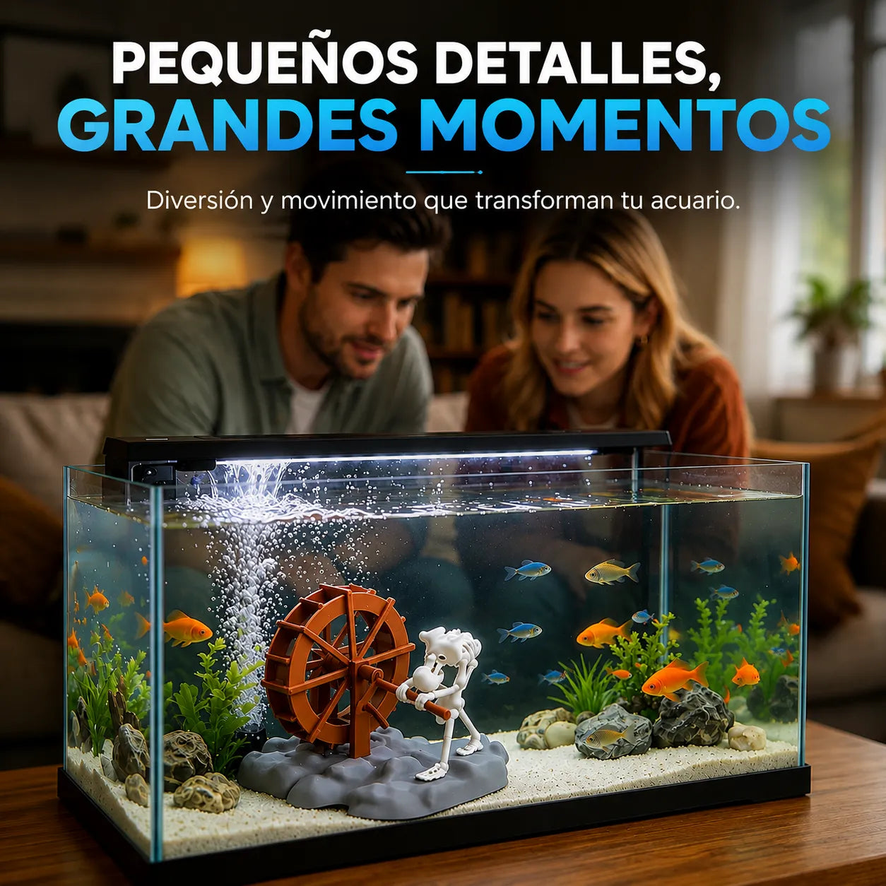 AquaSkeleton™ Esqueleto Dinámico para Acuario (Con Bomba) 🩻🫧