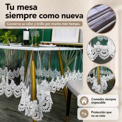 LuxeCoverpro™ Mantel Transparente Lavable