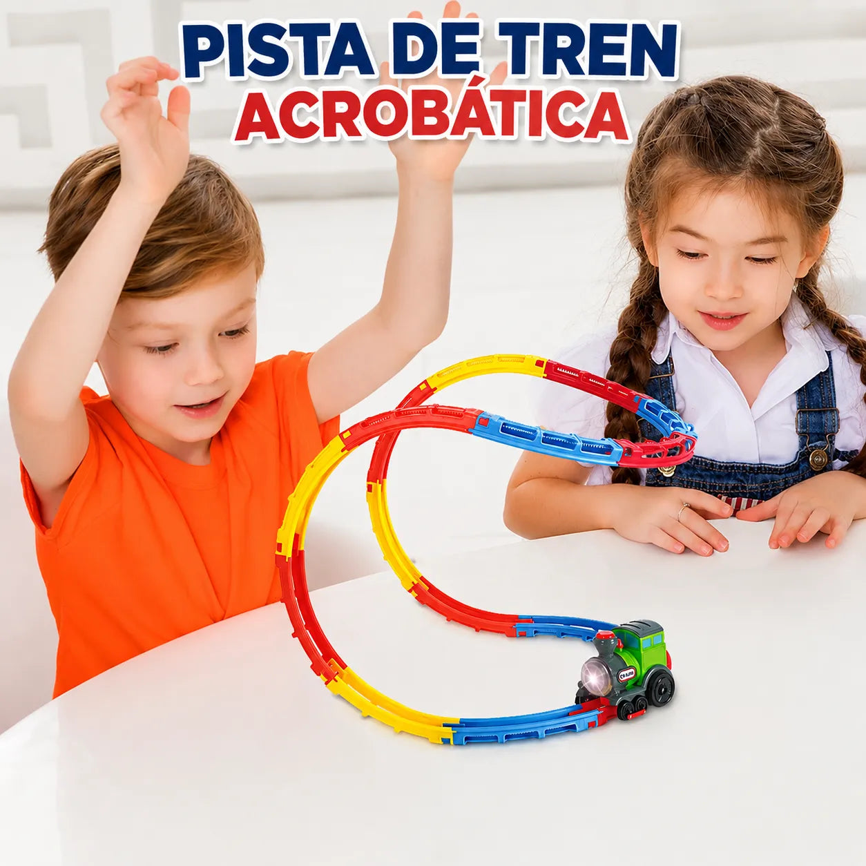 🚂 RollerTrain™ Tren Montaña Rusa Giros 360°, Luces y Sonido 🎢✨