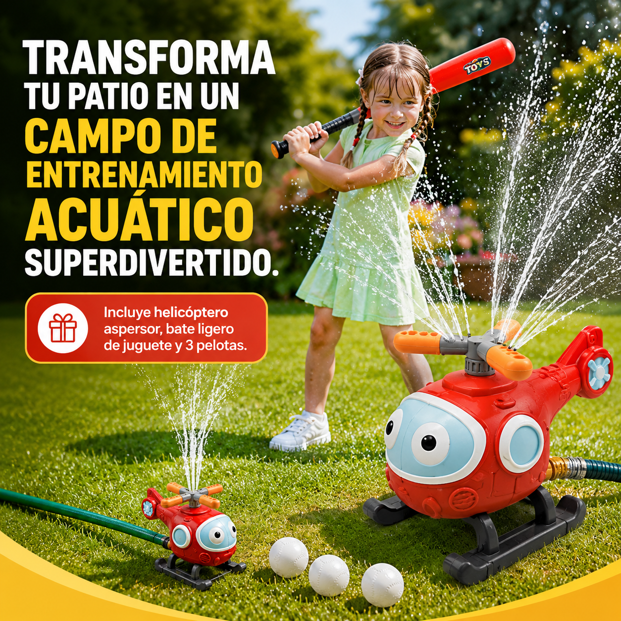 🚁 HydroStrike Pro™ Aspersor Helicóptero para Béisbol⚾💦