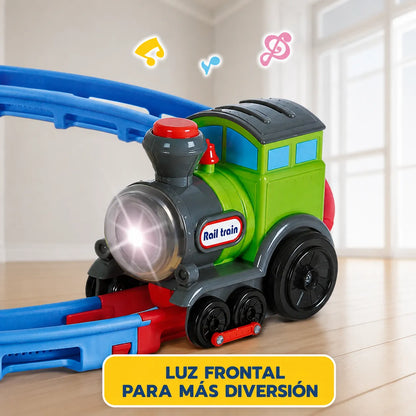 🚂 RollerTrain™ Tren Montaña Rusa Giros 360°, Luces y Sonido 🎢✨