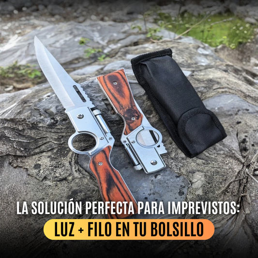 FlashEdge - Navaja plegable con luz LED