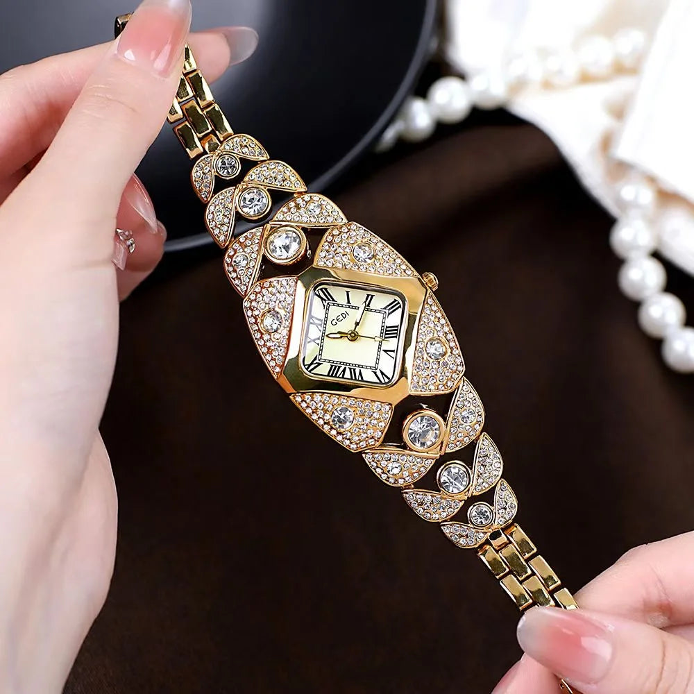 Crystelle™ Reloj de cuarzo Vintage + Caja Premium